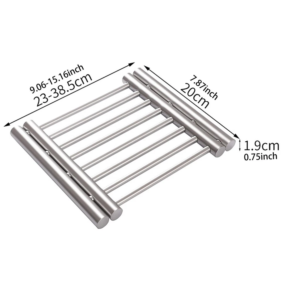 Porta Pentole Trive in Acciaio Inossidabile per Pad Hot per Tavolo Da Pranzo Da - Immagine 3 di 4