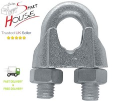 1 x WIRE ROPE CABLE FIXING FIXINGS GRIP GRIPS U BOLT CLIP CLIPS CLAMP 3 - 30 mm