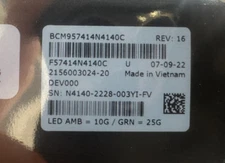 New Broadcom Dual Port 25/10 Gb/s Ethernet OCP 3.0 SFF BCM957414N4140C