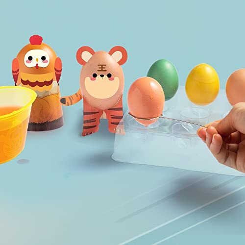 53Pcs Easter Egg Decorating Kit, Easter Egg Dye Kit with Animal