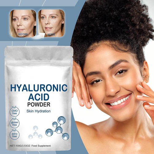 100g-Hyaluronic Acid Protein Powder Skin Hydration Elasticity Firmness Support - Picture 2 of 23