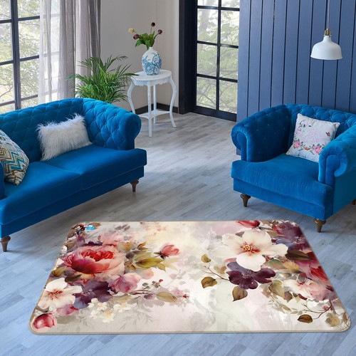 3D Painted Peonies R093 Non Slip Rug Mat Round Elegant Carpet Panda - Picture 1 of 5