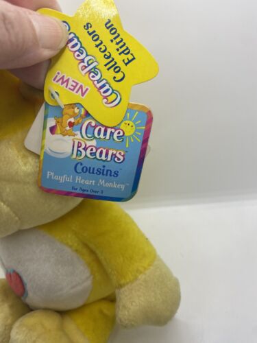2004 Care Bear Cousins Yellow Playful Heart Monkey Plush 10" Stuffed Toy Collect - Picture 2 of 4