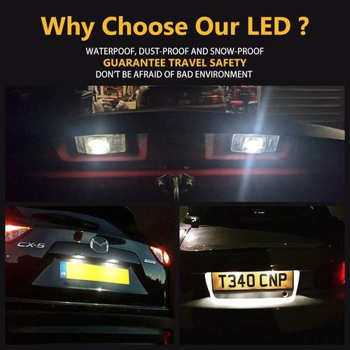 2x White LED License Plate Lights For 2001-2007 Ford Escape/ 1999-05 Mazda Miata - Bild 16 von 20