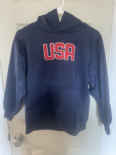TEAM USA OLYMPIC Hoodie Sweatshirt Team Apparel Youth M 10/12 Mint Condition