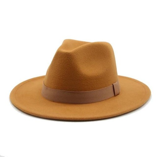 Fedora Hat Women Brim Dress Men Cap Felted Hat Panama Church Wedding Ribbon Band - Picture 23 of 41