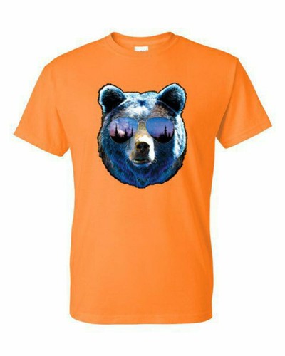 T-Shirt XL 2XL 3XL - AMERICAN BEAR WITH SUN GLASSES - FUNNY ANIMAL Adult - Picture 43 of 47