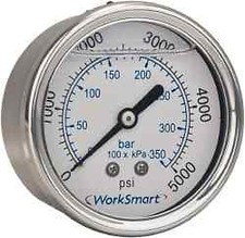 Value Collection 2-1/2" Dial, 1/4 Thread, 30-0-30 Scale Range, Pressure Gauge...