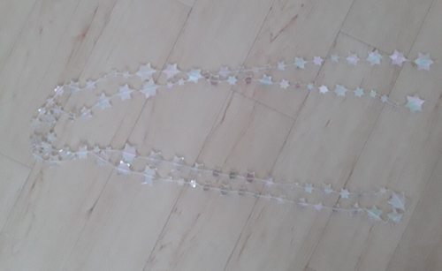 2,4 m Perlenkette Sternenkette Perlenband Perlengirlande Weihnachtsbaumkette - Bild 2 von 2