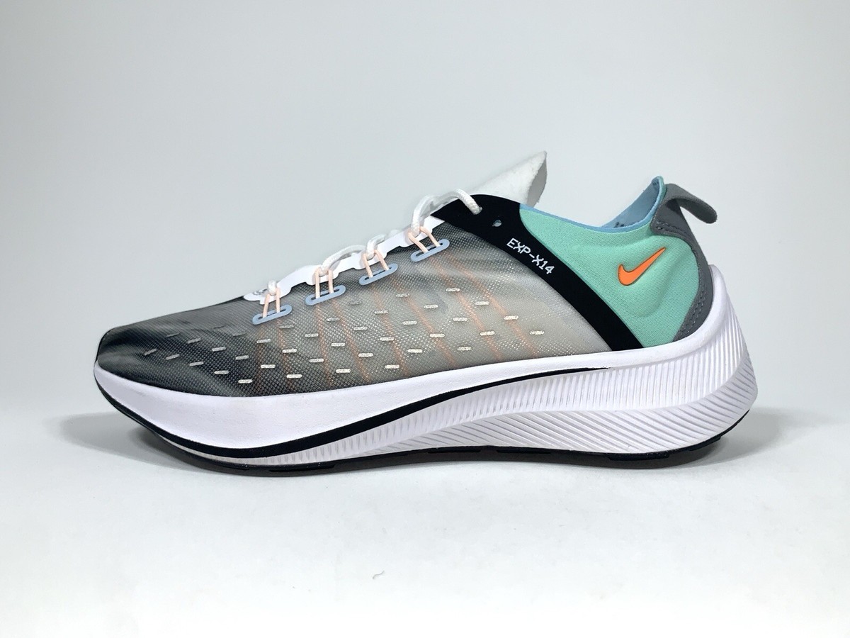 Nike EXP X14 QS Running Shoes White Grey Aqua BQ6972 100 Men s 7.5 Women s 9 eBay