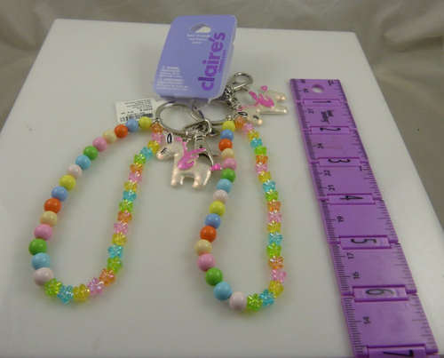 BFF 2 Llavero Unicornio Cuentas Llavero Bolso Etiqueta Best Friends Bling - Imagen 6 de 6