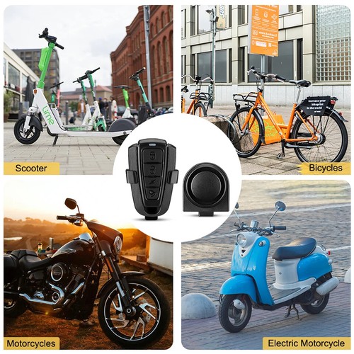Bicycle Vibration Alarm USB Rechargeable Wireless Anti-theft Motorcycle Bike Al - Picture 15 of 19