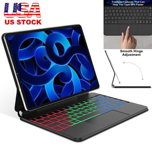 Magic Touchpaad Keyboard for Apple 11" iPad Pro 1st, 2nd, 3rd, 4th Gen&Air 4/5th - Picture 1 of 29