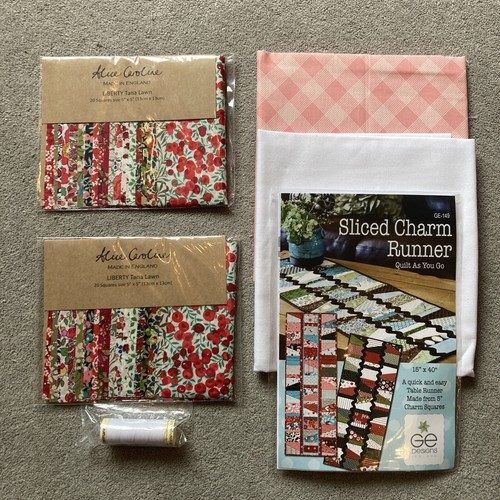 Liberty Red & Green Sliced Charm Table Runner Kit Instructions