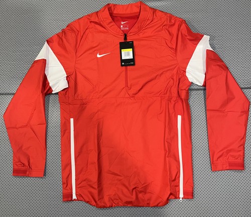 Neu Nike rot und weiß Herren kleiner Pullover Windbreaker mit Etikett - Bild 1 von 6