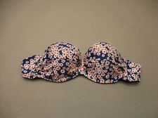 OLD NAVY Size L Womens Floral Lined Underwire Back Close Strapless Bikini Top 8S