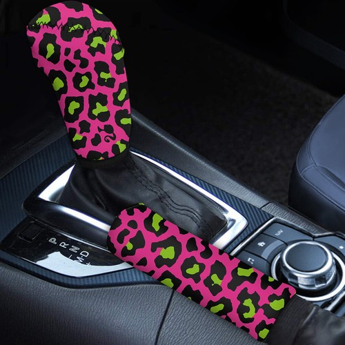 Leopard Grain Gear Shift Knob For Women Handbrake Cover Sleeve Car Interior 2pcs - Bild 15 von 20