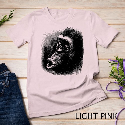 Camiseta Cara de Mono Chimpancé Arte-Vintage Chimpancé Divertida Mono Tanque Unisex - Imagen 7 de 15
