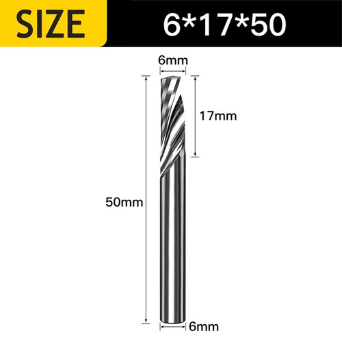 Fresa a spirale per flauto singolo fresa fine metallo duro 5-8 mm per legno MDF - Foto 12 di 21