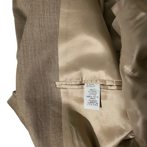 Ralph Lauren goldbrauner 3-Knopf Sportmantel Gr. 44 L Seide Wolle Anzugjacke - Bild 11 von 16