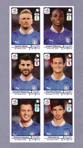 ITALIA Aggiornamenti Figurine Panini UEFA EURO 2012 ITALY Updates stickers NEW