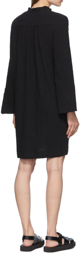 by Malene Birger Dress Size UK 10 Flaines Crinkle Relaxed Fit Vent Sleeve Black - Picture 6 of 8