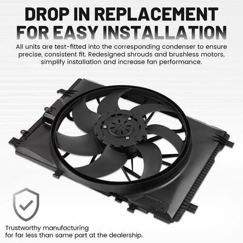 Radiator Cooling Fan Assembly for Mercedes-Benz C-Class CLA/GLA/GLK/E-Class - Picture 6 of 10