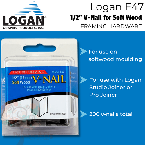 Logan Replacement V-Nails, For Soft and Hard Woods, 1/4", 3/8", 1/2" Lengths - Picture 22 of 27