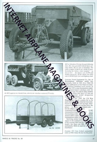 WHEELS & TRACKS 59 WEHRMACHT S MOTOR TRANSPORT / US ARMY AMMUNITION TRAILERS - Imagen 3 de 4