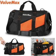 ValueMax Tool Bag 16''Wide Mouth Tool Organizer Tote Bag Heavy Duty W/13 Pockets
