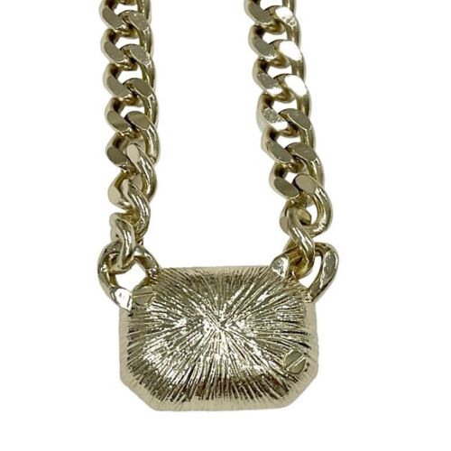 CHANEL Necklace Pendant Choker Gold Coco Mark Rhinestone 38cm B24C Accessary - Picture 3 of 7