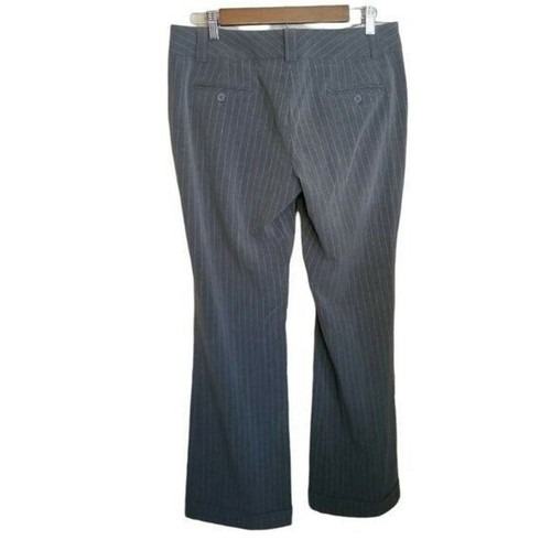 StarCity Womens Size 11 Gray Striped Flared Dress Pants - Picture 6 of 8