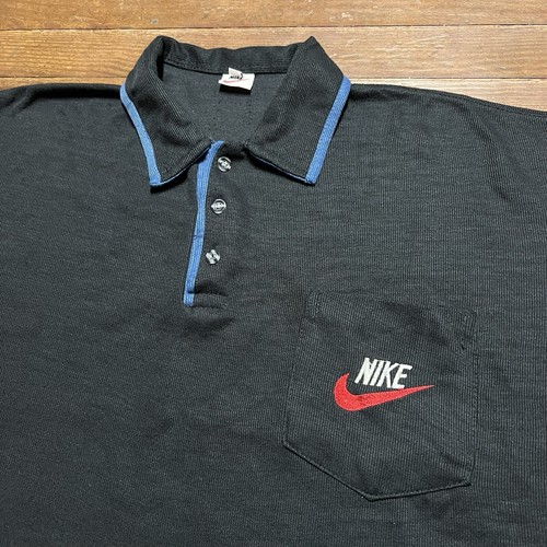 Nike Herren Freizeit Sport Large Polo einfarbig schwarz & blau Kragenfutter Shirt - Bild 15 von 23
