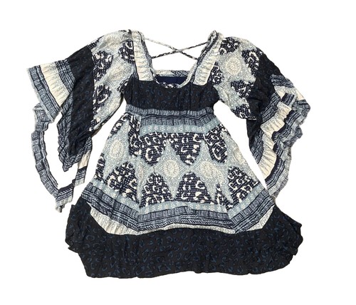 Abito Free People donna blu navy rilassato vestibilità corta foderato rayon XSmall - Foto 2 di 3
