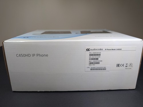 AudioCodes TEAMS-C450HD-DBW IP Phone Black 8 lines TFT Wi-Fi open box C450HD - Picture 2 of 8
