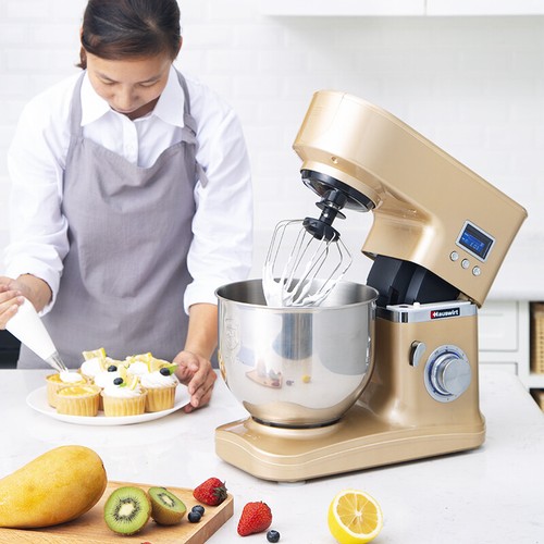 Mezclador de masa eléctrico 220V 1200W 5L con soporte para alimentos amasar pastel de cocina comercial - Imagen 8 de 30