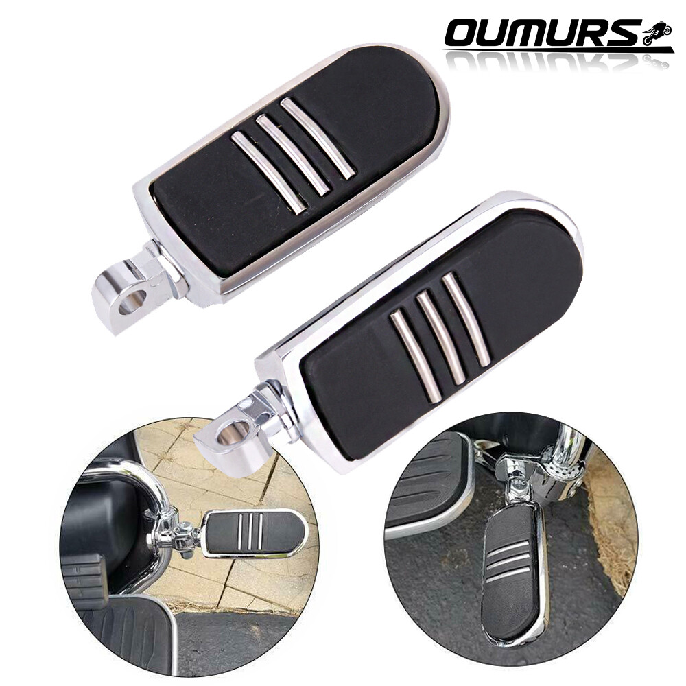 リ Motorcycle Highway Crash Bar Mount Foot Peg Clamp For Harley