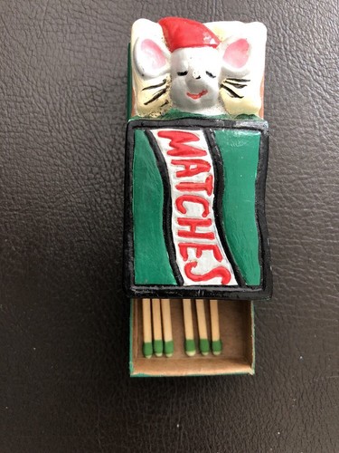 Vintage Mouse in Matchbook Ceramic Miniature - Picture 10 of 10