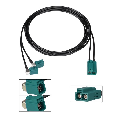 Fakra Double Z Female to Two Fakra Z Female Cable 150cm for Car Stereo Audio - Picture 1 of 4