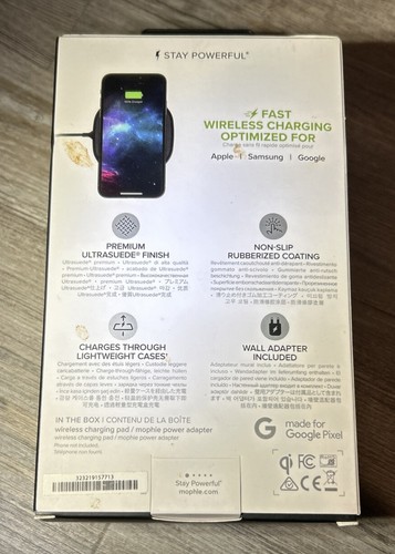 Mophie 10W Wireless Charging Hub Pad Apple Samsung Google Black Brand New - Picture 4 of 4