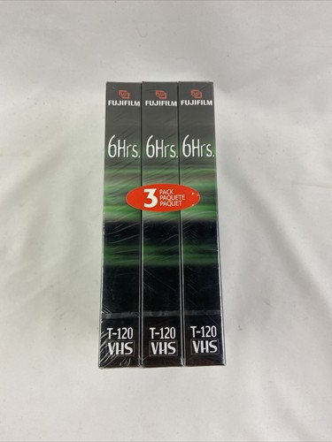 3 Pack Fuji HQ 120 New Sealed Blank VHS Video Cassette Tapes 6 Hour Video - Picture 6 of 6