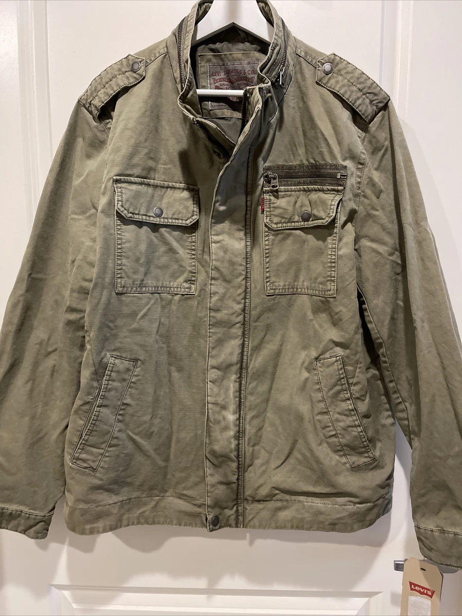 Levi's sherpa lined military jacket outlet