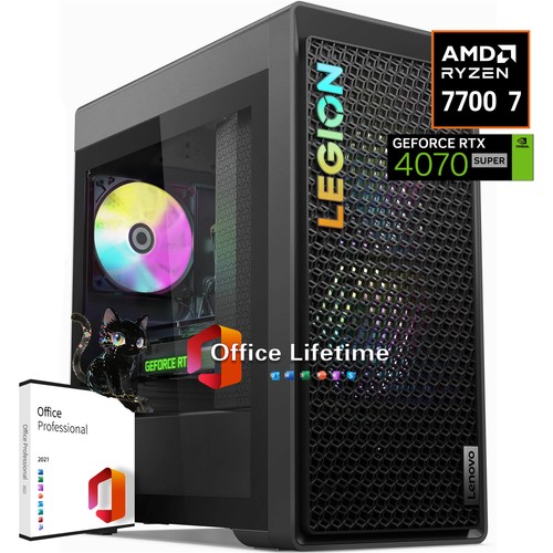 Legion Tower 5 Gen 8 Desktop W11P+Office21 R7-7770;RTX 4070 Super UP TO 64GB-4TB - Picture 2 of 24