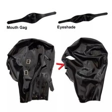 latex gummi mask with eyesshade nose tube mouth sehath 0.4mm