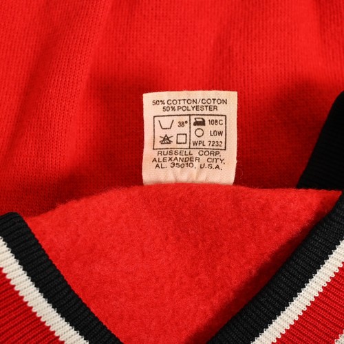 Vintage Russell Athletic Scarlet Red V-neck Sweatshirt Youth M - 2 - 4049 - Picture 5 of 5