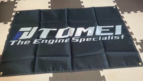 TOMEI Powered Flag 60x90cm Mark 2 Silvia Rare Black Japan - Picture 2 of 2