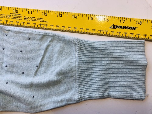 ELLE sweater Size Small Teal Bejeweled Top Pullover $54 NEW (ln53) - Picture 6 of 8