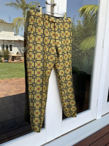 ASOS mens UNISEX Jaquard Brocade Dress Party Pants Waist 32 COOL - Picture 2 of 6