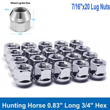20Pc CHORME 7/16-20 OPEN END BULGE ACORN WHEEL LUG NUTS FIT VINTAGE CHEVY MODELS