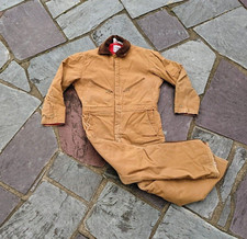 Walls Zero Zone Brown Coveralls Lined Insulated Quilted Men's Medium Short 38-40